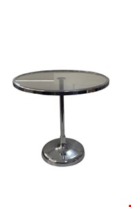 Suporte de Doces Redondo Alto Prata com Vidro G 29cmA 30cmD (Novo)
