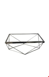 Bandeja Diamante Retangular Prata com Vidro (Novo) 30cmD 13cmA 18cmP G Bandeja Diamante Retangular Prata com Vidro (Novo) 30cmD 13cmA 18cmP G