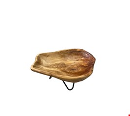 Suporte Madeira Orgânica com Pé de Ferro Triangular 26cmC 11cmA Suporte Madeira Orgânica com Pé de Ferro Triangular 26cmC 11cmA