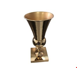 Vaso Taça Redondo Balaustre Dourado 33cmA Vaso Taça Redondo Balaustre Dourado 33cmA