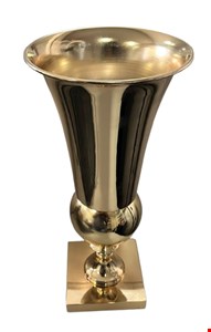 Vaso Taça Redondo Balaustre Dourado 45 cmA 19cmD