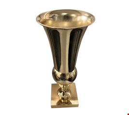 Vaso Taça Redondo Balaustre Dourado 45 cmA 19cmD Vaso Taça Redondo Balaustre Dourado 45 cmA 19cmD