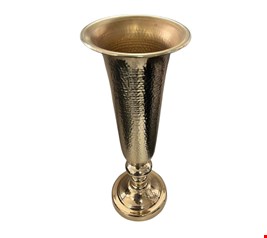 Vaso Taça Dourado 47cmA 17cmD Vaso Taça Dourado 47cmA 17cmD