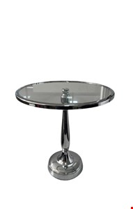 Suporte Gota Prata Metal Com Vidro 31cmA 30cmD