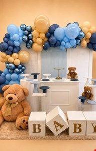 Decoração- Chá de Bebê Azul com Branco IV