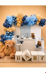 Decoração- Chá de Bebê Azul com Branco IV Decoração- Chá de Bebê Azul com Branco IV