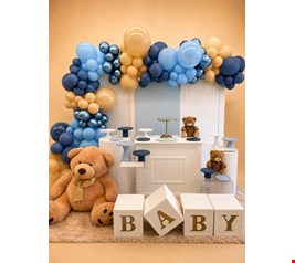 Decoração- Chá de Bebê Azul com Branco IV Decoração- Chá de Bebê Azul com Branco IV