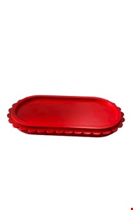 Bandeja Pétala Vermelho 26cmL 13cmD
