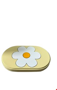 Bandeja Margarida Amarelo Candy 20cmL 12cmD 