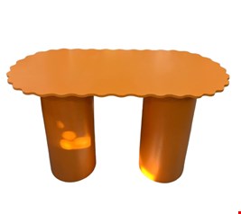 Mesa Babado Laranja 1.30cmL 82cmA 60cmP 