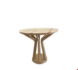 Mesa redonda madeira pinus Raízes 70cmA e 80cmD