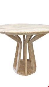 Mesa redonda madeira pinus Raízes 80cmA e 1mD
