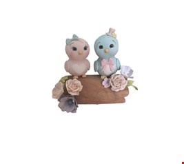 Temático Jardim- Casal de Passarinho no Tronco