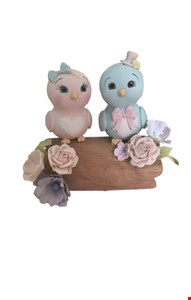 Temático Jardim- Casal de Passarinho no Tronco