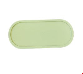 Bandeja Laqueada Oval MDF Amarela Candy G Bandeja Laqueada Oval MDF Amarela Candy G