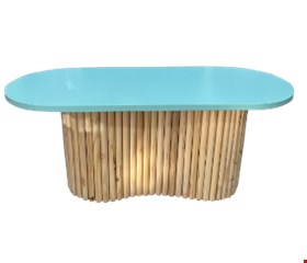 Mesa tiffany base orgânica pinus ripada 1,20cmL X 53cmA X 70cmP