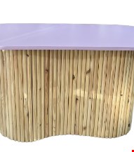 Mesa Lilás base organica ripada pinus 1,59cmL x 80cmA 
