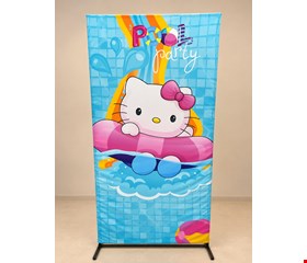 Painel Vertical em Tecido Hello Kitty Pool Party 2mA X 1mL