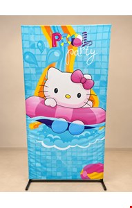 Painel Vertical em Tecido Hello Kitty Pool Party 2mA X 1mL