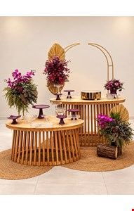 Decoração Adulto - Roxo & Madeira Decoração Adulto - Roxo & Madeira