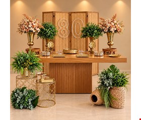 Decoração Adulto - Madeira e Dourado 