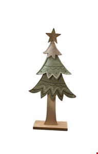 Temático Natal- Árvore de Natal Verde e Dourado 31cmA Temático Natal- Árvore de Natal Verde e Dourado 31cmA