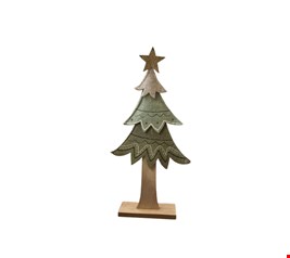 Temático Natal- Árvore de Natal Verde e Dourado 31cmA Temático Natal- Árvore de Natal Verde e Dourado 31cmA
