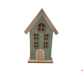 Temático Natal- Casa Verde Brilhante 36cmA 15cmC