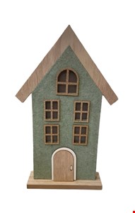Temático Natal- Casa Verde Brilhante 36cmA 15cmC
