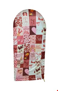 Painel Oval Vertical Tecido Sublimado Lingerie 2mA X 1mL