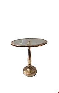 Suporte de Doces Alto Dourado com vidro G (Novo) 30cmA 30cmD