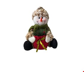 Temático Natal- Boneco de Neve Sentado Saco de Presente