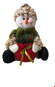 Temático Natal- Boneco de Neve Sentado Saco de Presente