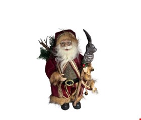Temático Natal - Papai Noel Rena na Mão e Saco Presente 40cmA