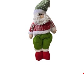 Temático Natal - Papai Noel Casaco Vermelho e Calça Verde 44cmA