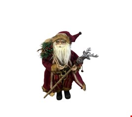 Temático Natal - Papai Noel  Com Rena na Mão 45cmA