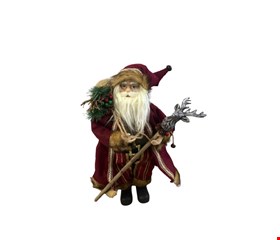 Temático Natal - Papai Noel  Com Rena na Mão 45cmA