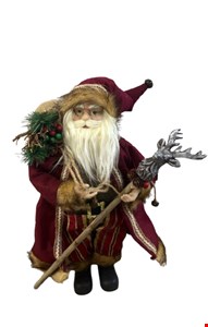 Temático Natal - Papai Noel  Com Rena na Mão 45cmA
