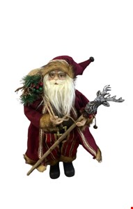 Temático Natal - Papai Noel  Com Rena na Mão 45cmA