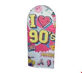 Painel Oval Vertical Tecido Sublimado Anos 90 2mA X 1mL Painel Oval Vertical Tecido Sublimado Anos 90 2mA X 1mL