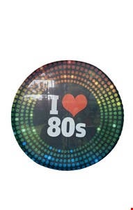 Painel Redondo Tecido Sublimado -I lOVE ANOS 80 1,50mD Painel Redondo Tecido Sublimado -I lOVE ANOS 80 1,50mD