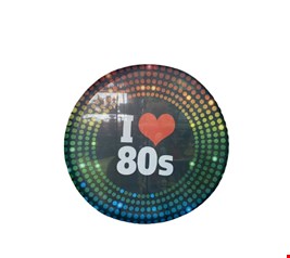 Painel Redondo Tecido Sublimado -I lOVE ANOS 80 1,50mD Painel Redondo Tecido Sublimado -I lOVE ANOS 80 1,50mD
