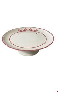 Suporte Borda Laço Rosa 30cmD 11cmA