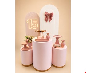 Decoração - 15 anos Rosa & Laço 