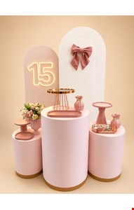 Decoração - 15 anos Rosa & Laço 