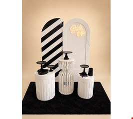 Decoração Adulto - Noivado Branco & Preto