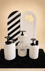 Decoração Adulto - Noivado Branco & Preto