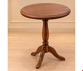 Mesa Redonda Madeira Classica Colonial escura 69cmA x 40cmD