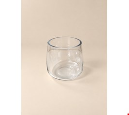 Vaso de Vidro Boca Larga 13cmA 12cmD Vaso de Vidro Boca Larga 13cmA 12cmD