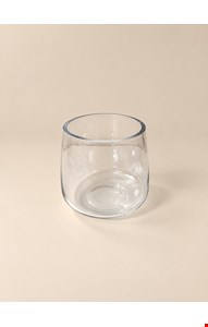 Vaso de Vidro Boca Larga 13cmA 12cmD Vaso de Vidro Boca Larga 13cmA 12cmD